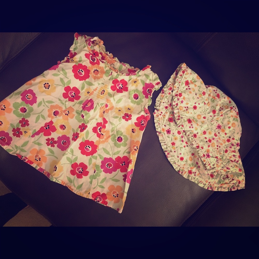 Gymboree Blouse and Sunhat